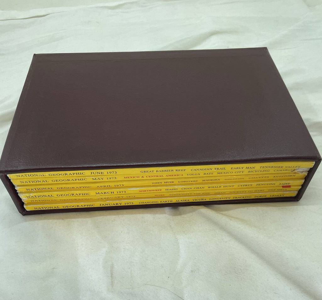 Vintage Nat Geo Jan–Jun 1973 Slipcover Set | Illustrated, Travel, Rare
