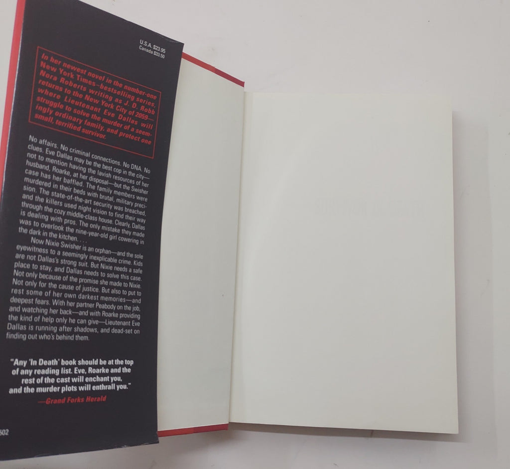 J.D. Robb Survivor in Death (In Death Book 20) Hardcover Mystery Thriller Novel