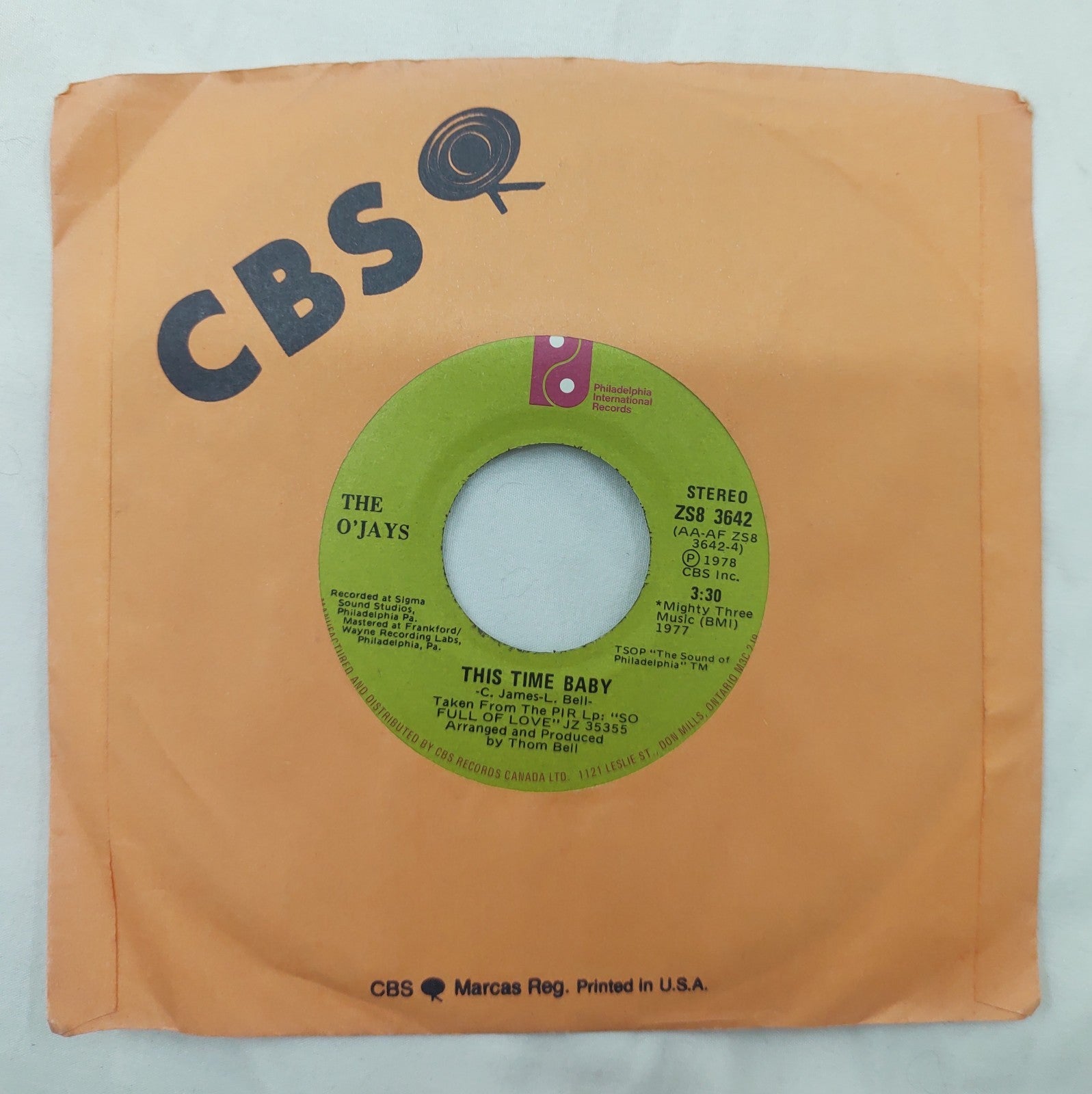 The O'Jays - Use Ta Be My Girl / This Time Baby ZS8 3642 Vinyl 45 RPM