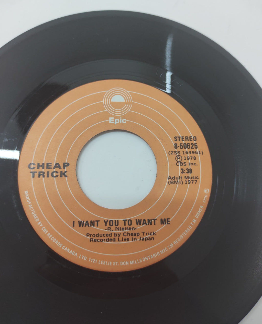 Cheap Trick I Want You to Want Me 7" 45 Vinyl Single 1978 Epic 8-50625