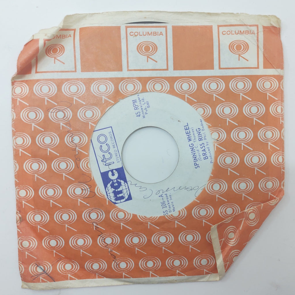 Brass Ring Spinning Wheel 7" 45 RPM Vinyl Record Trec-Itco SS106-A Instrumental