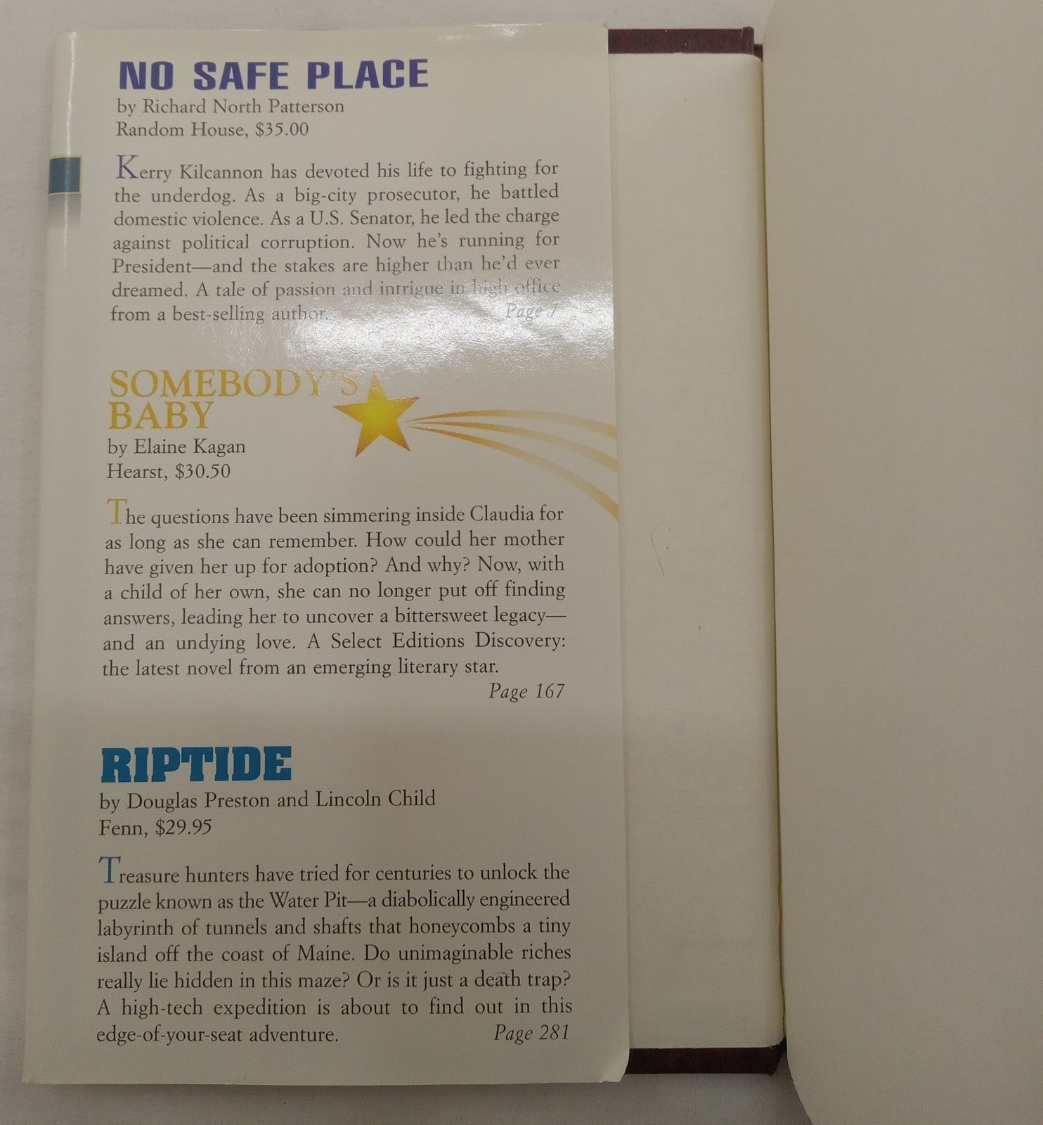 Reader's Digest Select Editions Vol 6 1998 HC 1st Ed w/ Dust Jacket NM