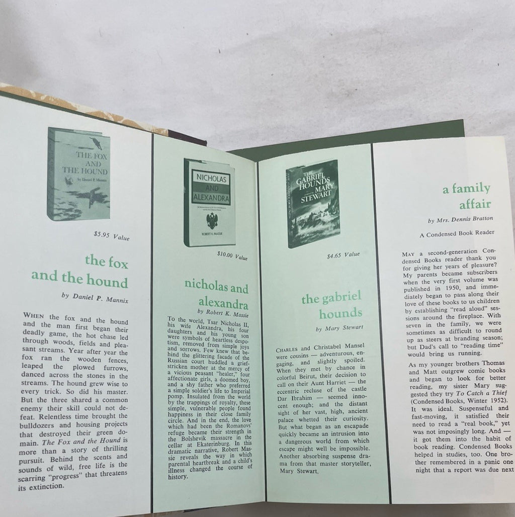 RD Condensed Books 1st Edition  With Slipcover Hardcover 1967 W/ Synopsis Insert