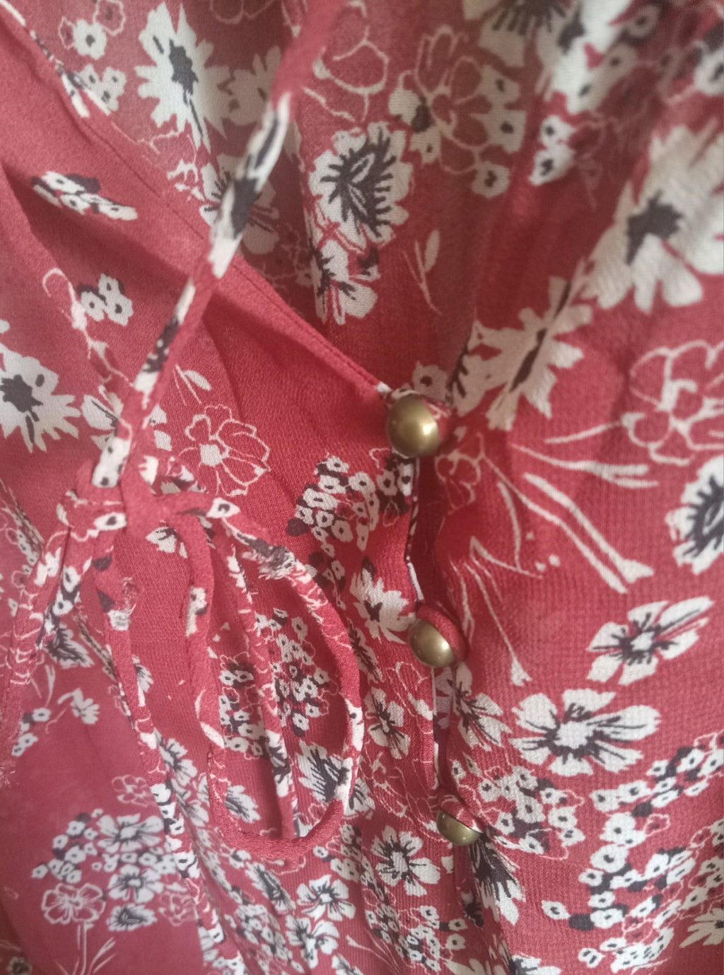 Reitmans Women's Floral Button-Up Blouse – Size Large, Viscose Fabric