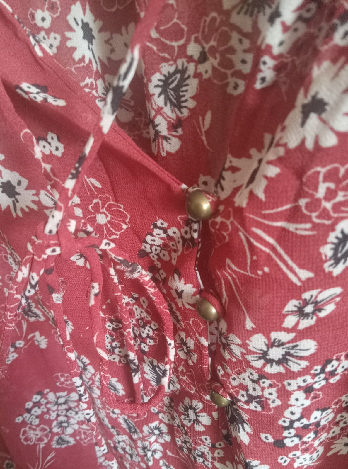 Reitmans Women's Floral Button-Up Blouse – Size Large, Viscose Fabric