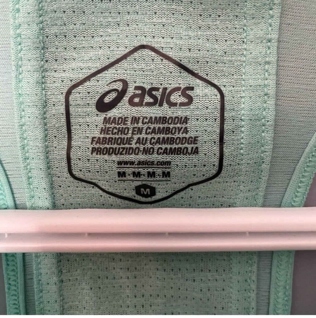ASICS Mint Green Workout Tank Women's Size Medium Activewear Gym Shirt