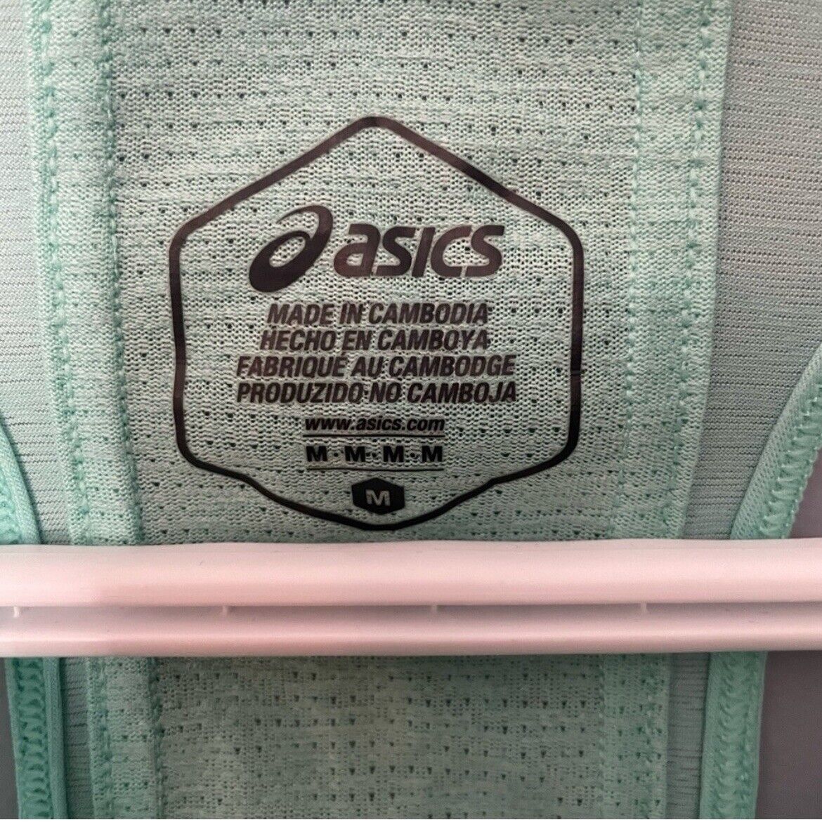 ASICS Mint Green Workout Tank Women's Size Medium Activewear Gym Shirt