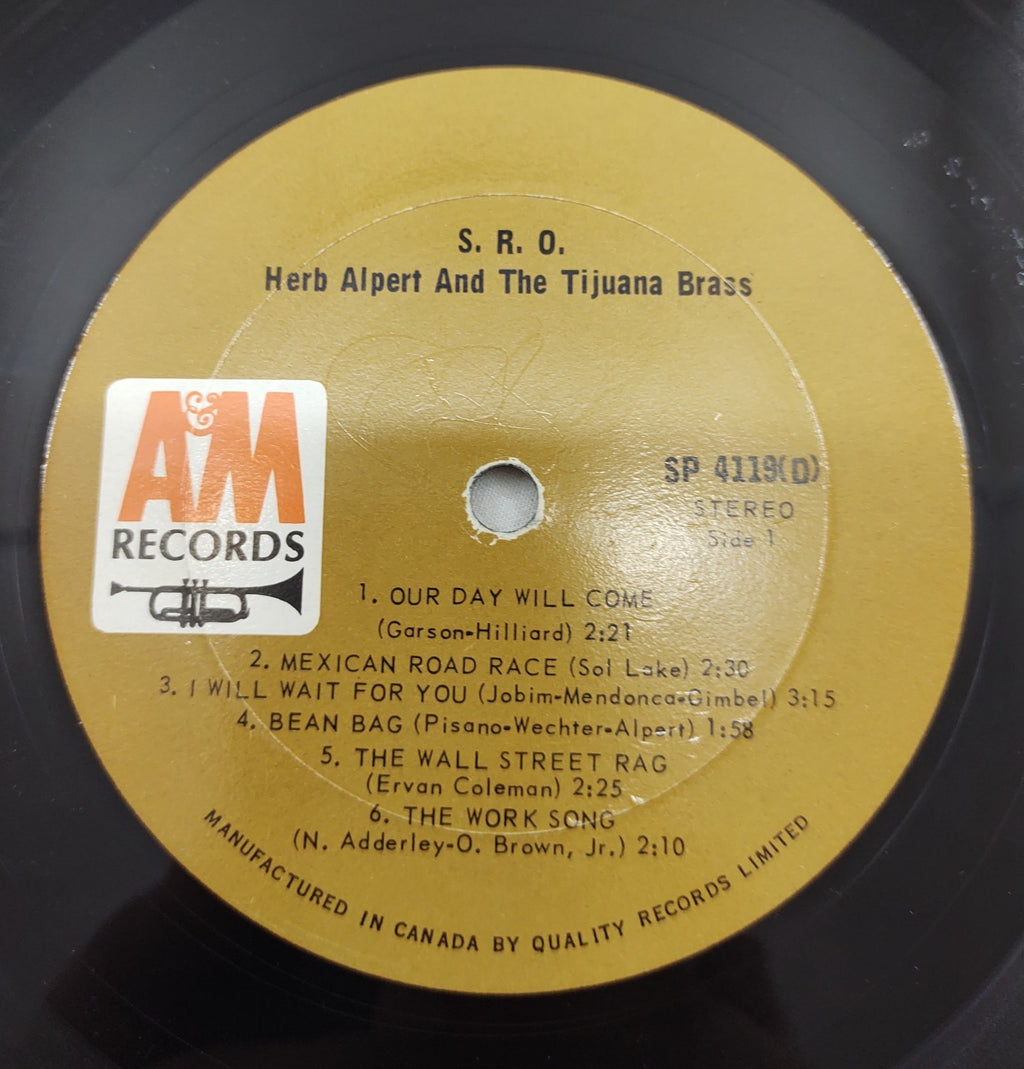 Herb Alpert & Tijuana Brass – S.R.O. LP A&M SP 4119 Canada Stereo Jazz