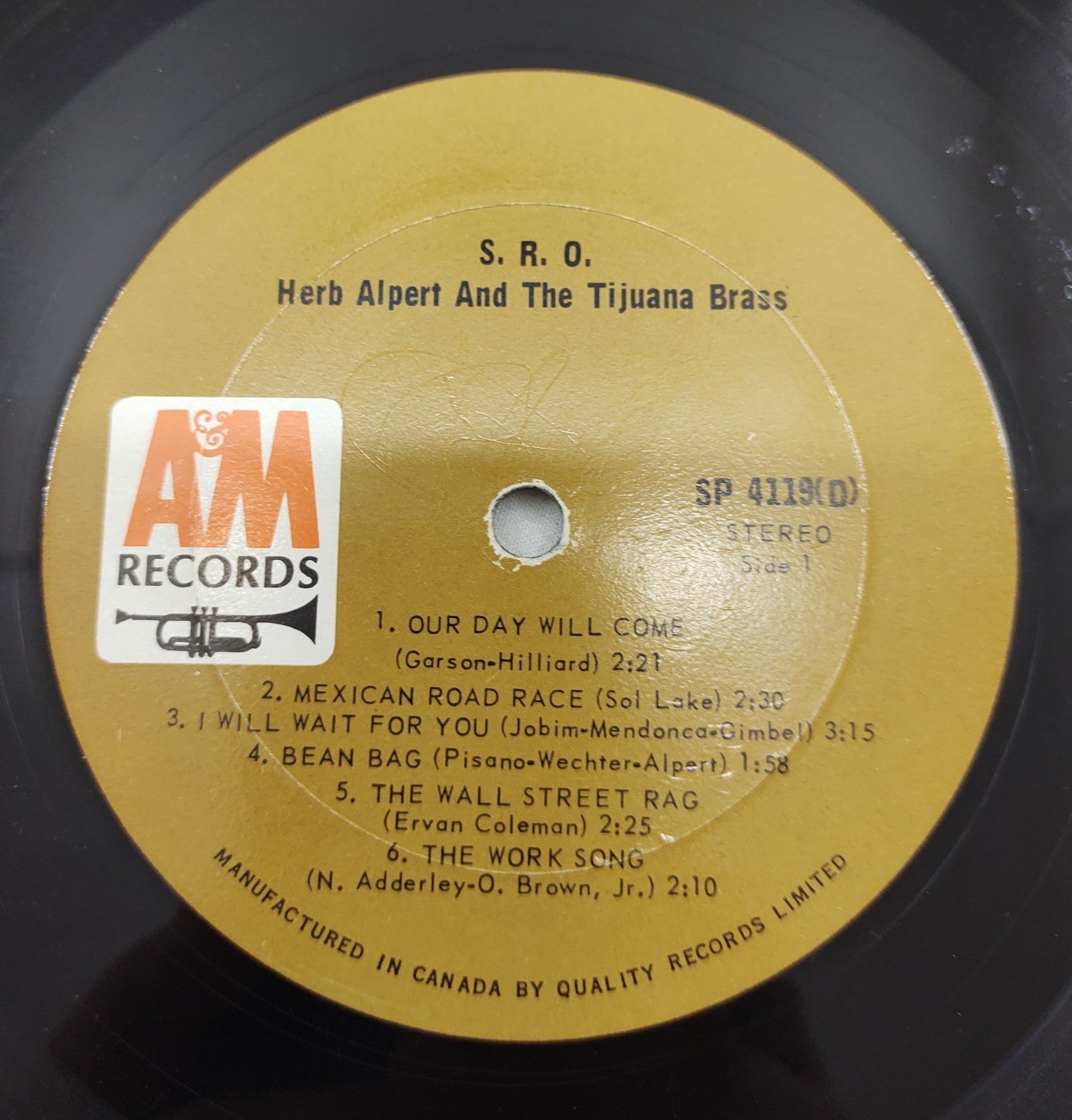 Herb Alpert & Tijuana Brass – S.R.O. LP A&M SP 4119 Canada Stereo Jazz