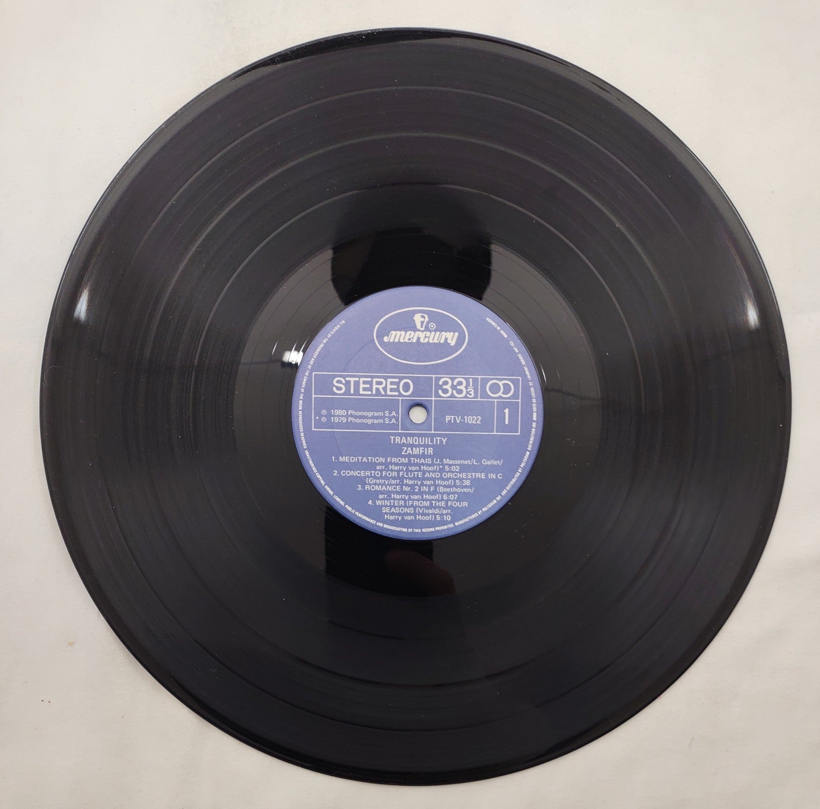 Zamfir - Tranquility LP Mercury PTV-1022 Europe Stereo Blue Label Pan Flute