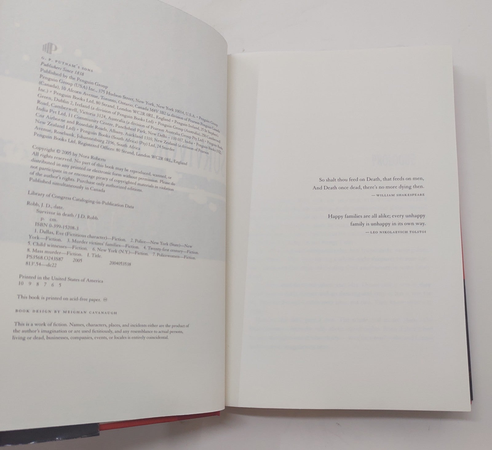 J.D. Robb Survivor in Death (In Death Book 20) Hardcover Mystery Thriller Novel