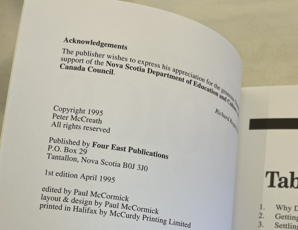 The People’s Choice Peter McCreath Memoir MP Politics Canada Hardcover 1995