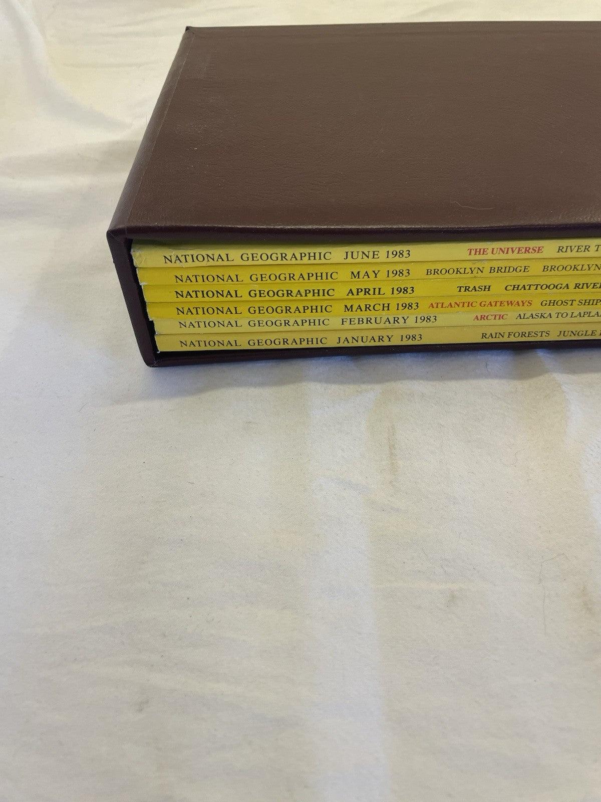 National Geographic Magazines Jan-June 1983 Slipcover - Vintage Collectible Set