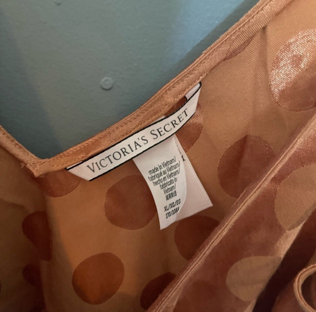 Victoria’s Secret Satin Tie Strappy Crop Top XL Y2K Sexy Lingerie Sleepwear Top