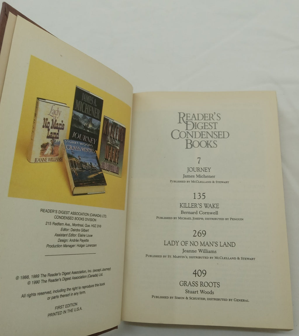 1990 Reader's Digest Condensed 1st Ed HC Leather Gilt Vtg NM Anthology