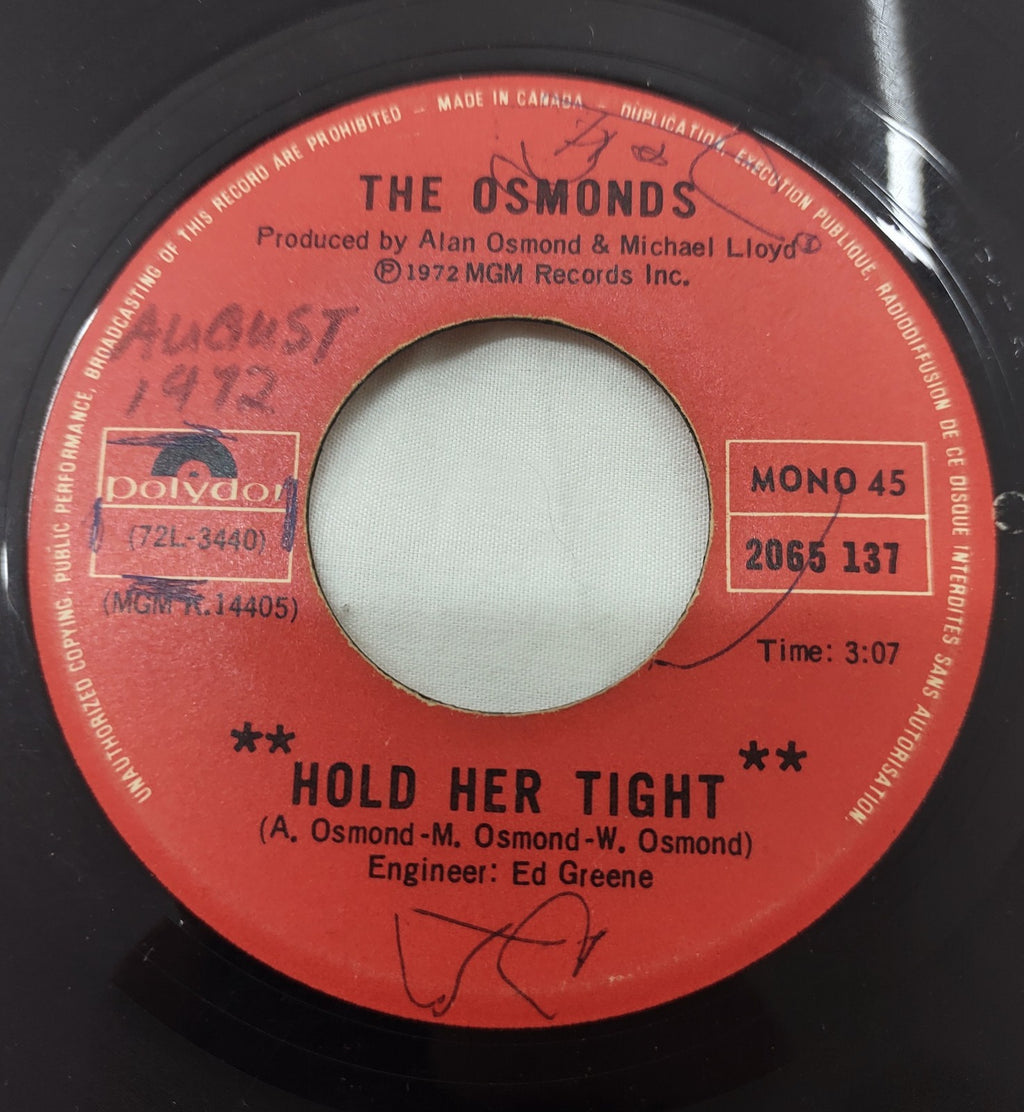 The Osmonds – Hold Her Tight 7" Vinyl Single Polydor K14405 1972