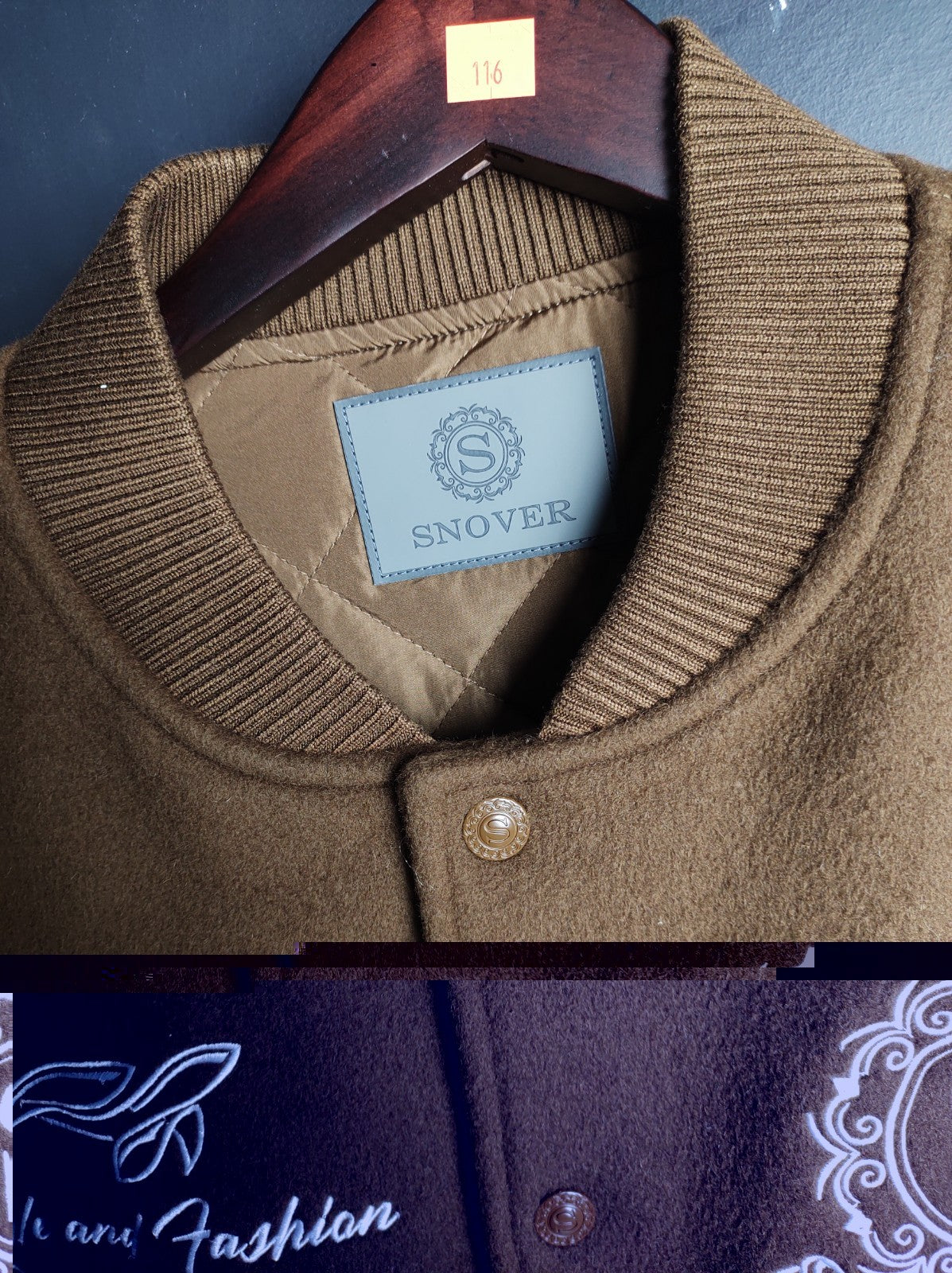 SNOVER Men’s Brown Bomber Jacket Size XL – Signature Premium Outerwear NWT