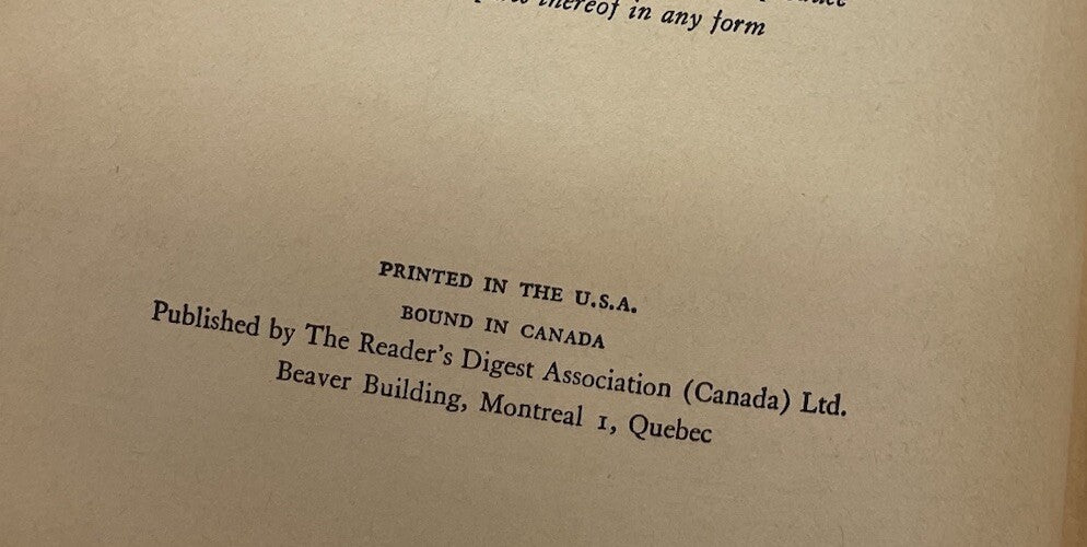 Readers Digest Condensed Books 1956 Summer Selections HC - Near Mint