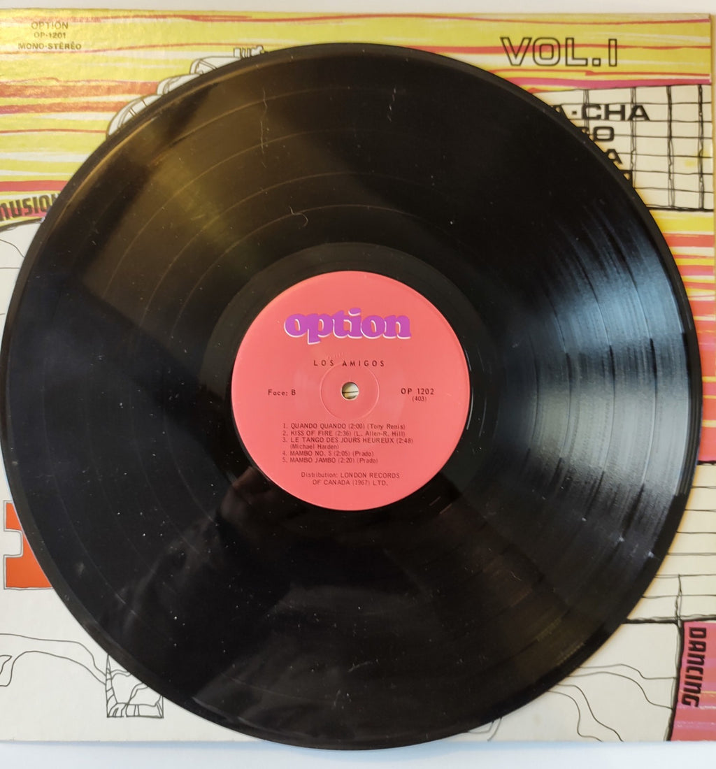 Los Amigos Option OP-1201 1967 Mono/Stereo Cha-Cha Tango Mambo LP