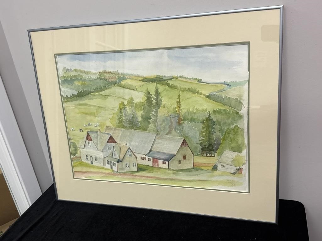 Sally B Hooff Original Landscape Watercolor Coastal Scene PEI Artist
