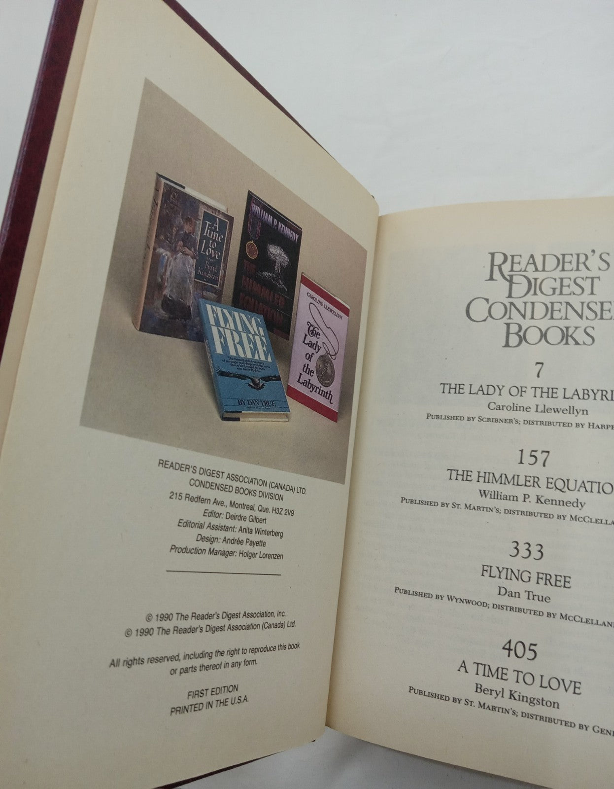 1990 Reader's Digest Condensed 1st Ed HC Leather Gilt Vtg NM Anthology