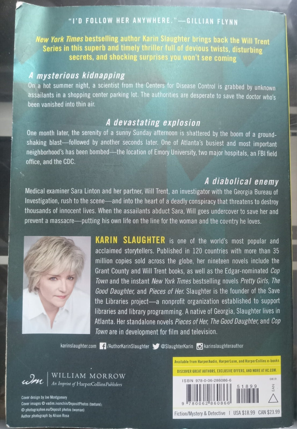 The Last Widow by Karin Slaughter (2019) Hardcover VG – NYT Bestseller