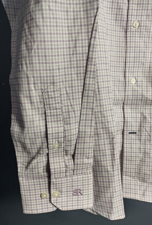 Banana Republic Men’s XXL Light Purple Check Dress Shirt Long Sleeve NWT