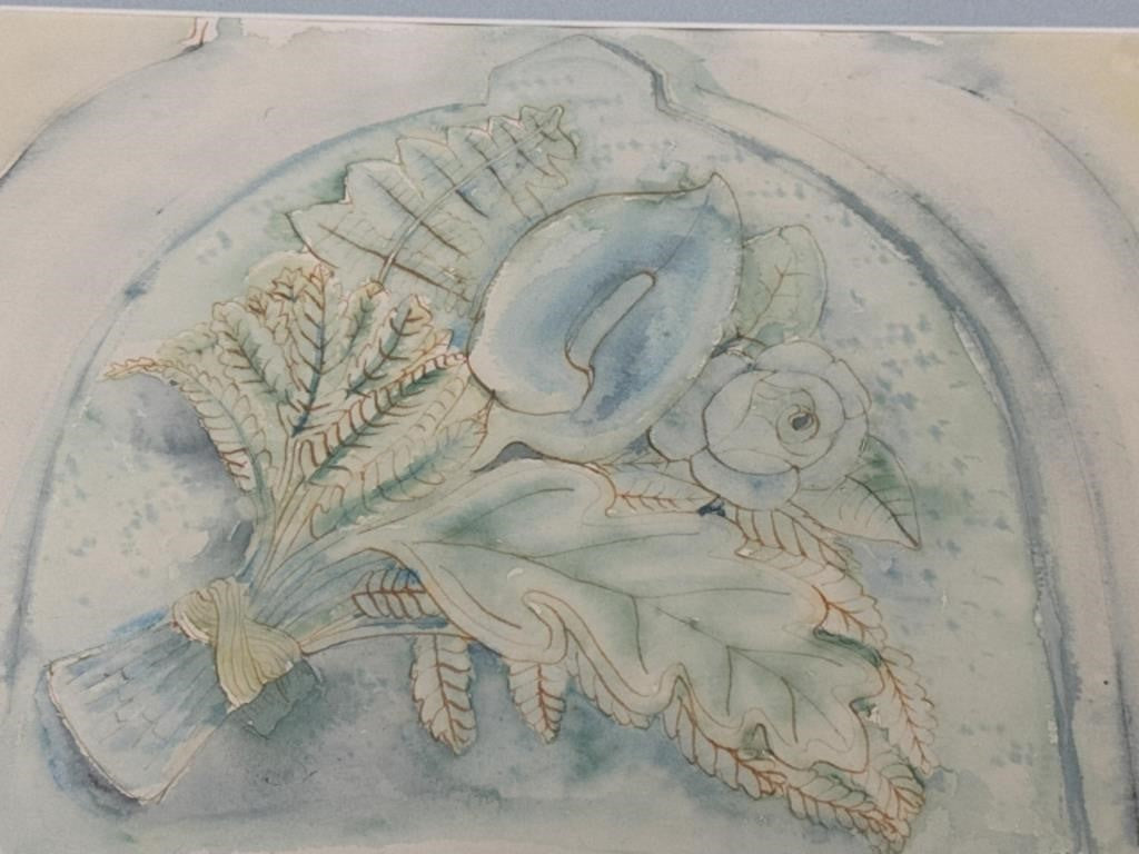 Sally B Hooff Watercolor & Ink “Marble Bouquet” 1992 PEI Artist Original