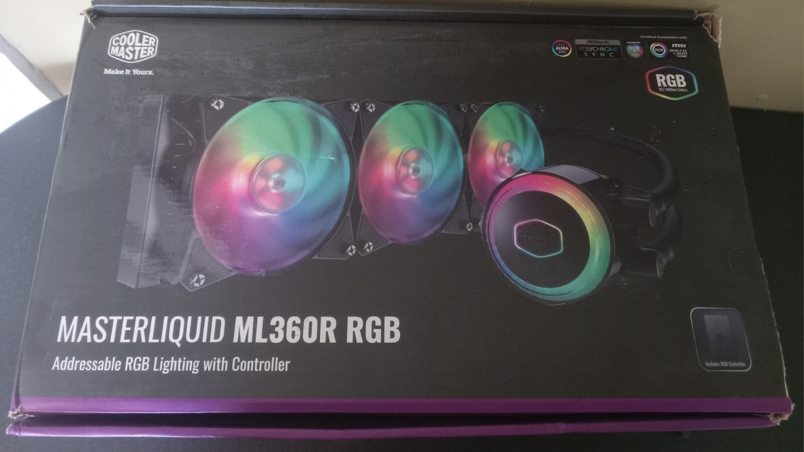 Cooler Master MasterLiquid ML360R RGB CPU Cooler – For Parts or Repair