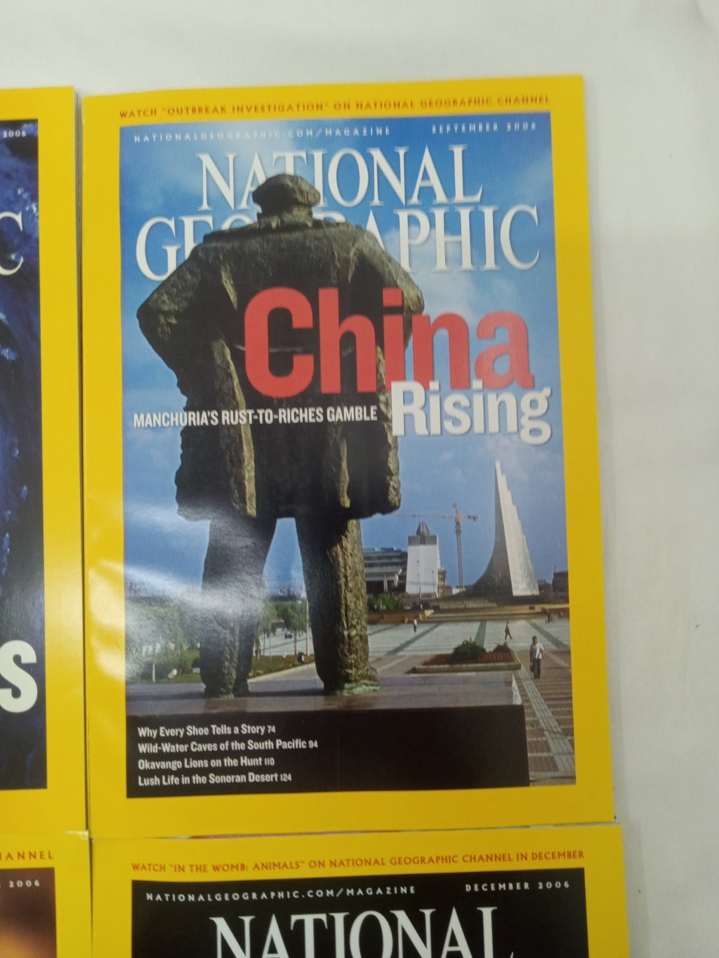 National Geographic Jul–Dec 2006 VG+ | 6 Issues | Faux Leather Slipcase