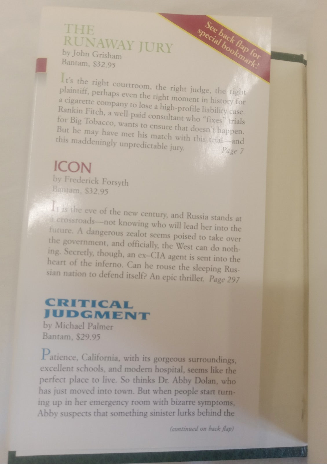 Readers Digest Condensed Books Vol 1 1997 HC w/ Dust Jacket - Near Mint