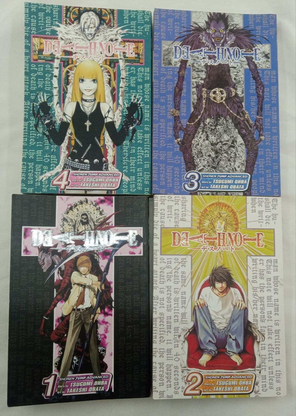 Death Note Manga Set Volumes 1-4 English | Tsugumi Ohba Viz Media Graphic Novel