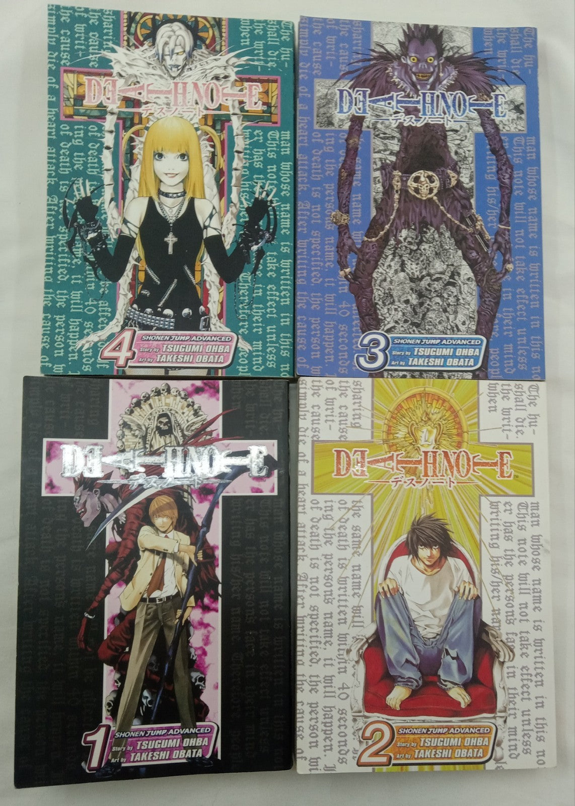 Death Note Manga Set Volumes 1-4 English | Tsugumi Ohba Viz Media Graphic Novel