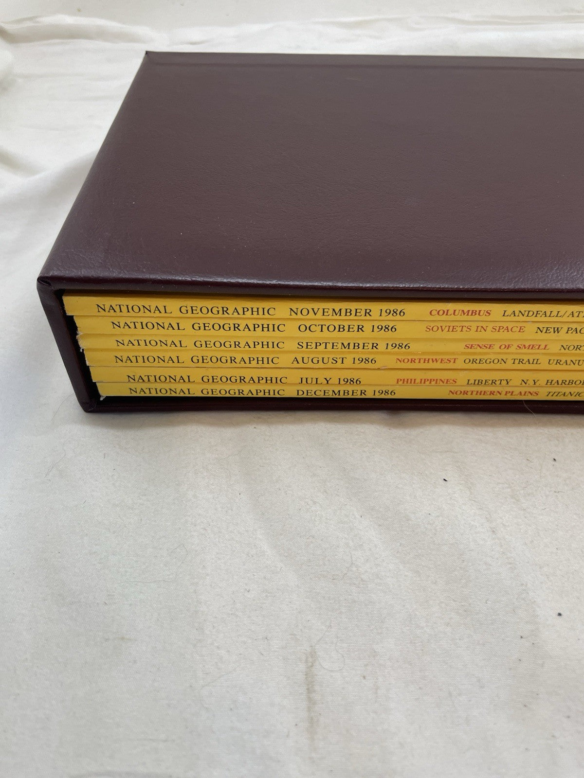 Vintage Nat Geo Lot Jul–Dec 1986 w/ Slipcover | Travel, Discovery Set