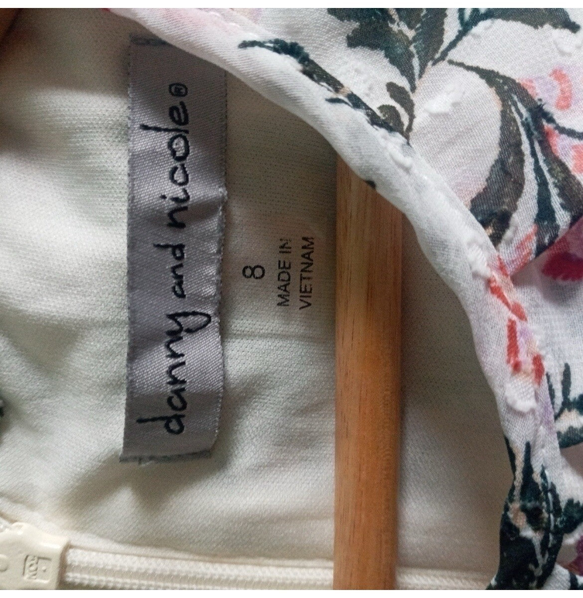 Danny & Nicole Floral Embroidered Midi Dress Size 8 – Sleeveless Summer Party