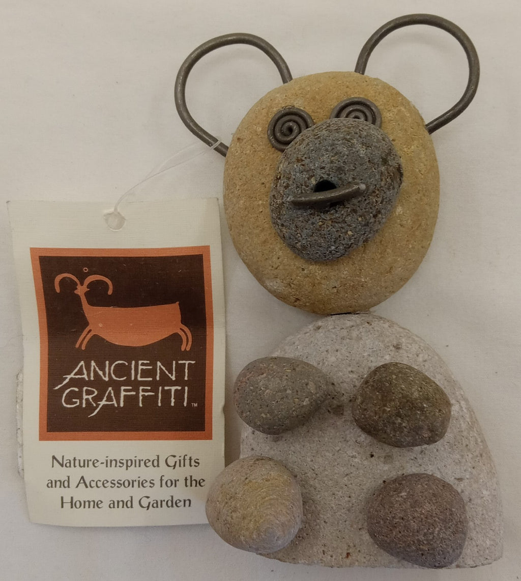 Rock Bear Art Statue – Handcrafted Stone Sculpture for Unique Home Decor