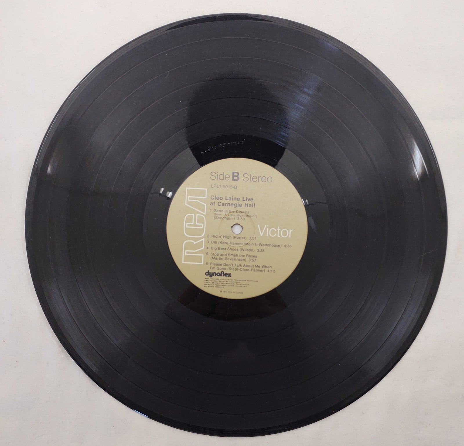 Cleo Laine - Live at Carnegie Hall LP RCA LPL1-5015 Canada Dynaflex 1974