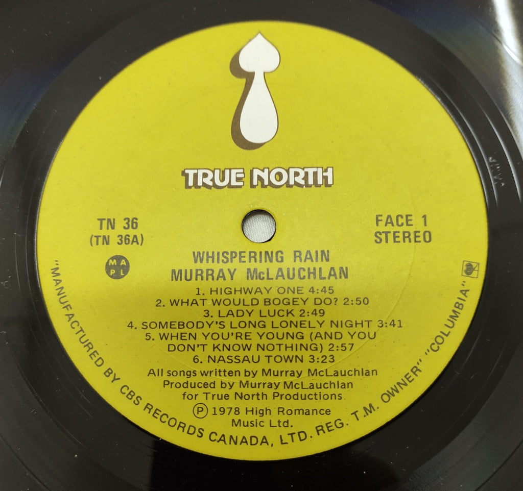 Murray McLauchlan – Whispering Rain LP True North TN 36 Canada Folk