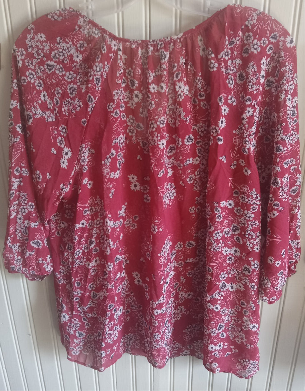 Reitmans Women's Floral Button-Up Blouse – Size Large, Viscose Fabric