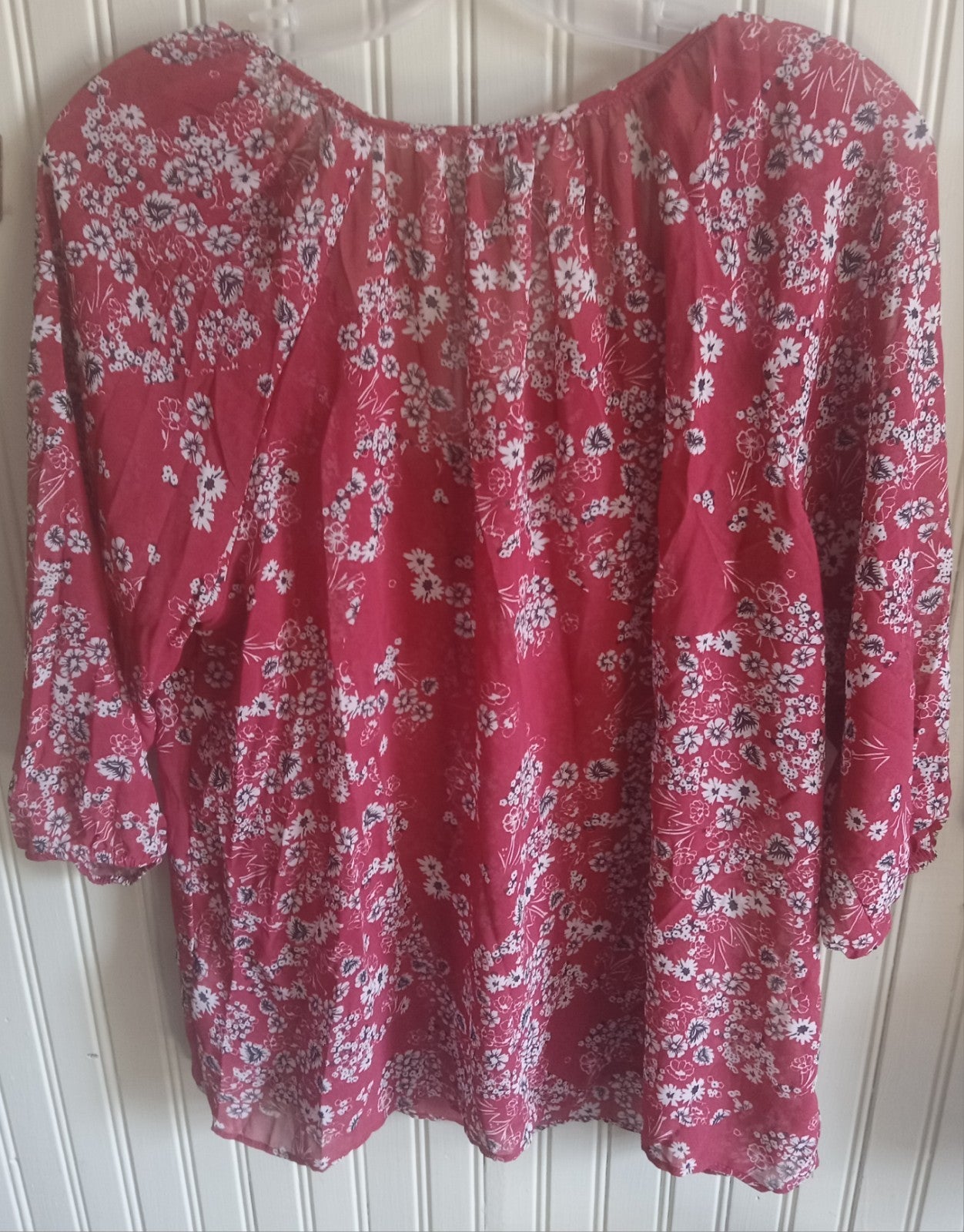 Reitmans Women's Floral Button-Up Blouse – Size Large, Viscose Fabric