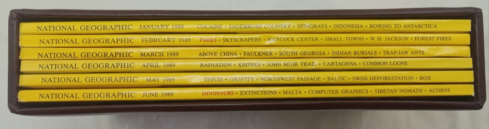 Nat Geo Magazines With Slipcover Jan To June 1989