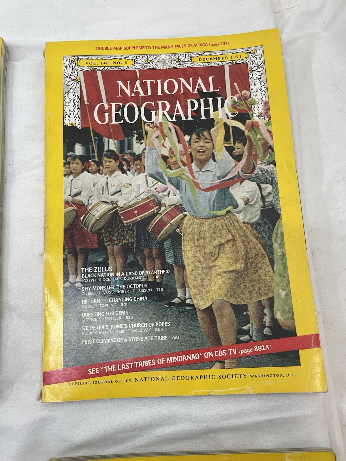 Nat Geo Mags Jul–Dec 1971 Vtg Set Slipcvr World Wildlife Travel Retro