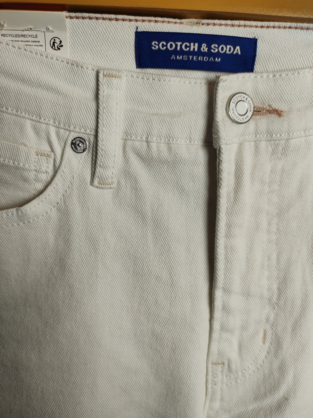 Scotch & Soda White High Rise Slim Jeans NWT Women’s Designer Denim