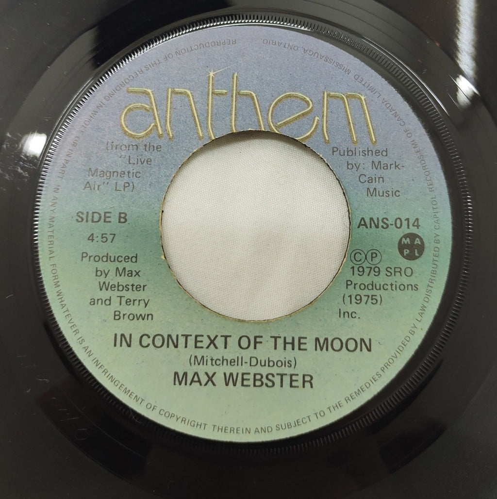 Max Webster - Paradise Skies 7" Vinyl Single 1979 Canada Anthem ANS-014