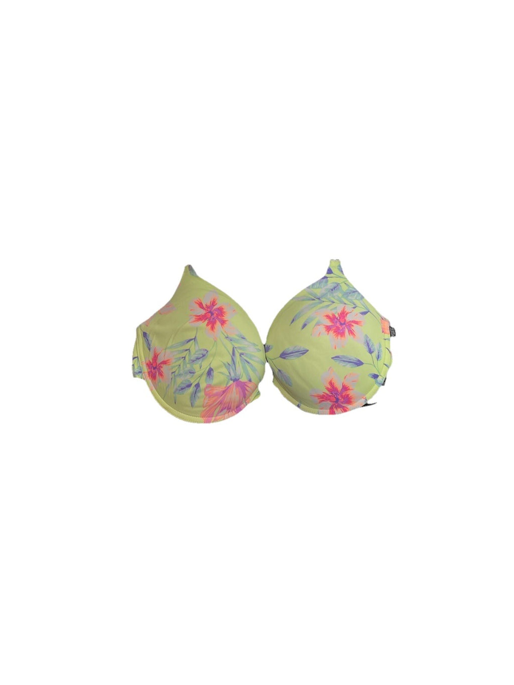 VS Neon Floral Push-Up Bra 36D Front Closure PINK Wear Everywhere Bra