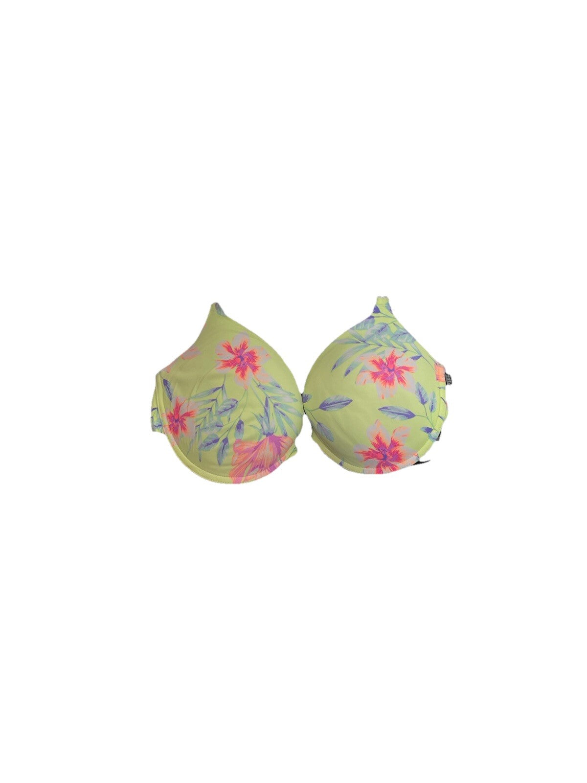 VS Neon Floral Push-Up Bra 36D Front Closure PINK Wear Everywhere Bra
