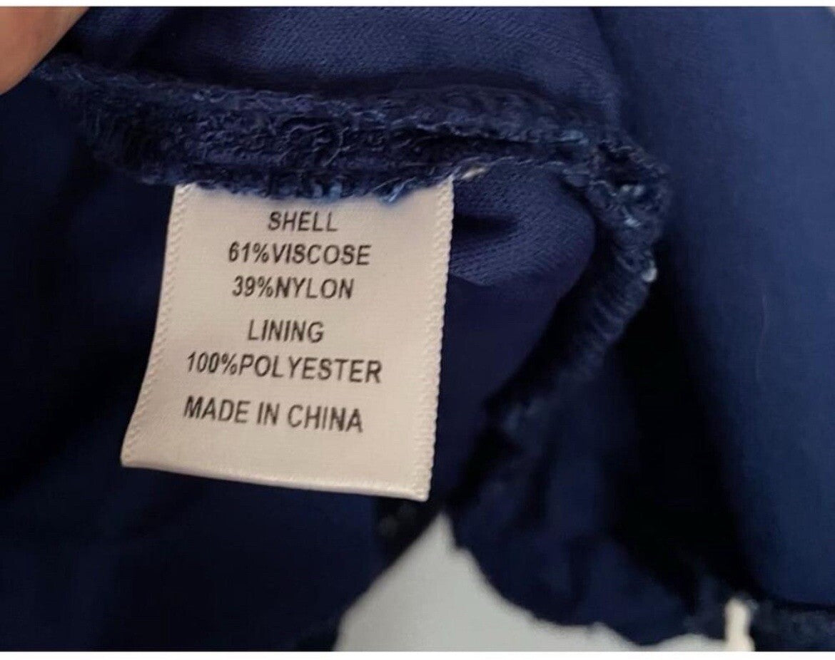 Adrianna Papell Blue Lace Dress 4P Petite Cocktail Formal Wedding Party