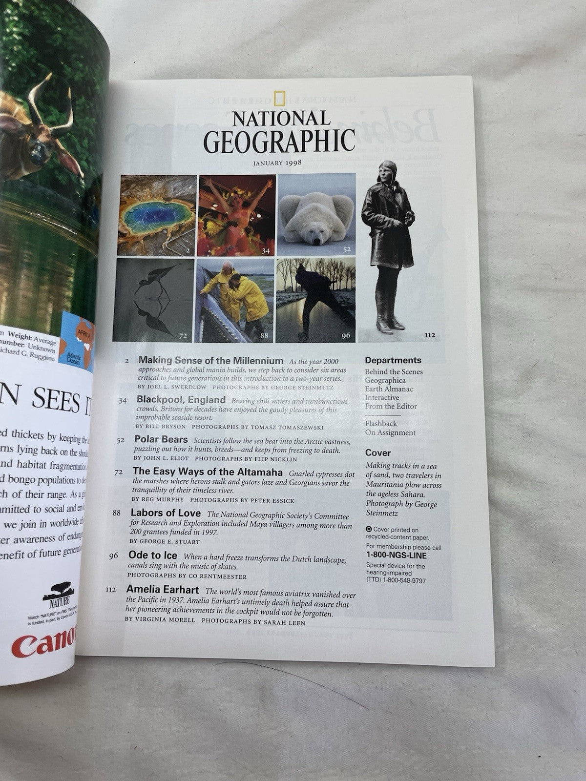 Vintage Nat Geo Jan–Jun 1998 Set w/ Slipcover | Wildlife, Photography