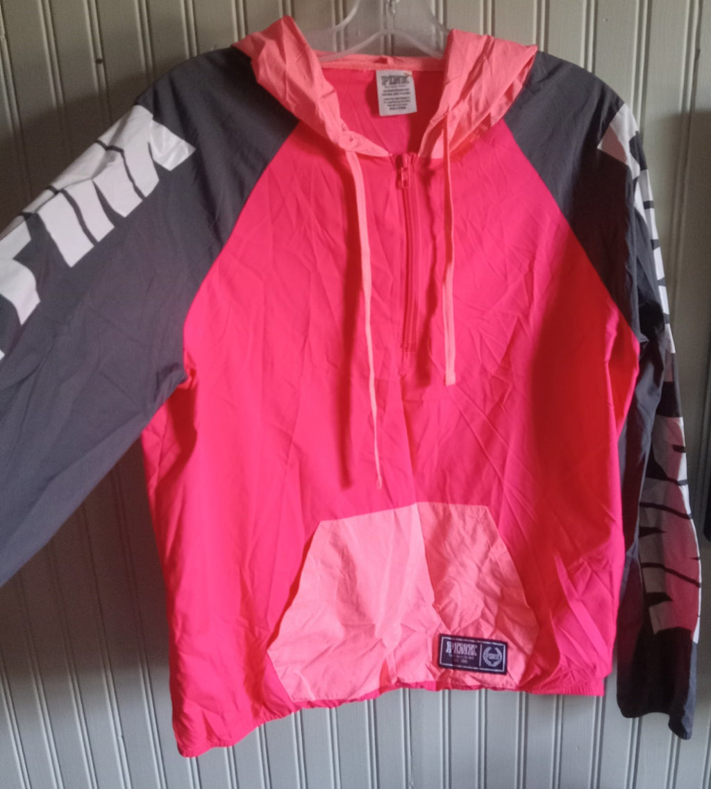 PINK by Victoria's Secret Women's Zip-Up Hoodie – Size Large, Fleece