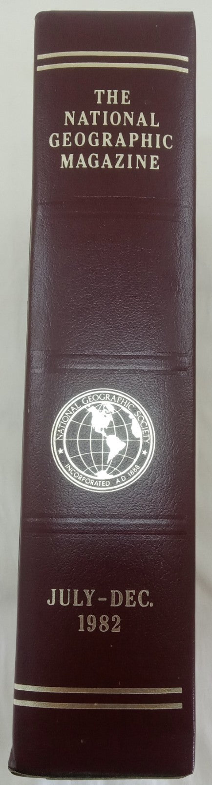 Nat Geo Jul–Dec 1982 | Vintage VG+ Set | 6 Mags in Faux Leather Slipcover